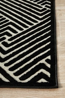 Rug Culture York Oversize Black & Natural Rug 400X300CM - YRK-CIND-GLD-400X300 hero image