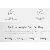 Cortex 75KG Cast Iron Weight Plate Set (STANDARD) CSST-WPSCISET-G hero image
