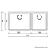 Barazza BFS50X34 Cubo Double Bowl Sink image NaN