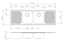 Oliveri DZ153 Diaz Double Bowl Double Drainer Topmount Sink hero image