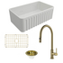 Turner Hastings Novi 75 Butler Sink Pack with Brushed Brass Naples Pull Out Mixer Tap and Accessories PKG021 image NaN