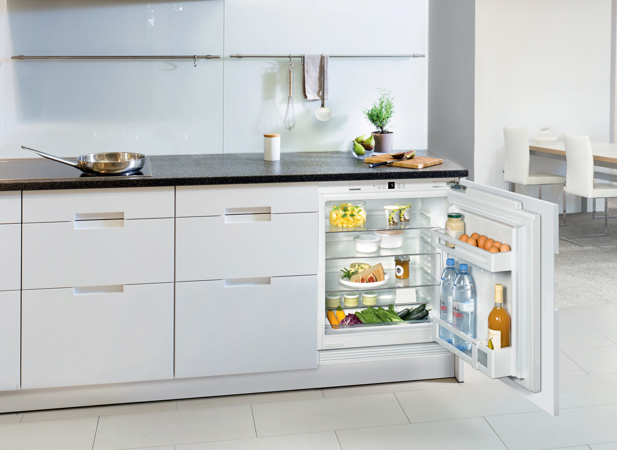 Integrated under on sale bench bar fridge