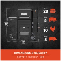 Masterbuilt Gravity Series 600 Digital Charcoal BBQ Smoker MB20041423 hero image