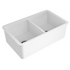 Turner Hastings Cuisine 85 x 46 Fine Fireclay Double Bowl Sink Gloss White CUD85FS image NaN