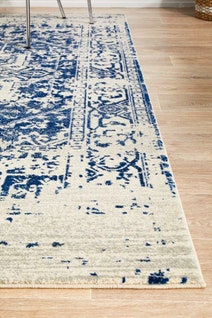 Rug Culture Evoke Extra Large White Navy Rug 330X240CM - EVO253WNAV330X240 hero image