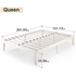 Zinus Queen Moiz Solid Wood Bed Base White AU-RWPBWH-14Q image NaN