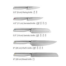 Joseph Joseph Elevate Steel Knives Bamboo Store 5-piece Knife Set with In-drawer Storage Tray 10563 hero image
