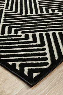 Rug Culture York Medium Black & Natural Rug 230X160CM - YRK-CIND-GLD-230X160 hero image