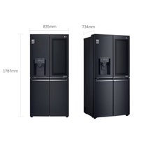LG 638L Door-in-Door French Door Fridge Matte Black GF-D700MBLC hero image