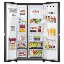 LG 635L Side by Side Non Plumbed Fridge GS-N635MBL hero image