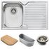 Oliveri Diaz Single Bowl Topmount Sink with Right Hand Drainer  DZ121NTH image NaN