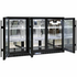 Rhino 330L Heated Glass Three Door Under Bench Beverage Centre Black SG3H-B-HD image NaN