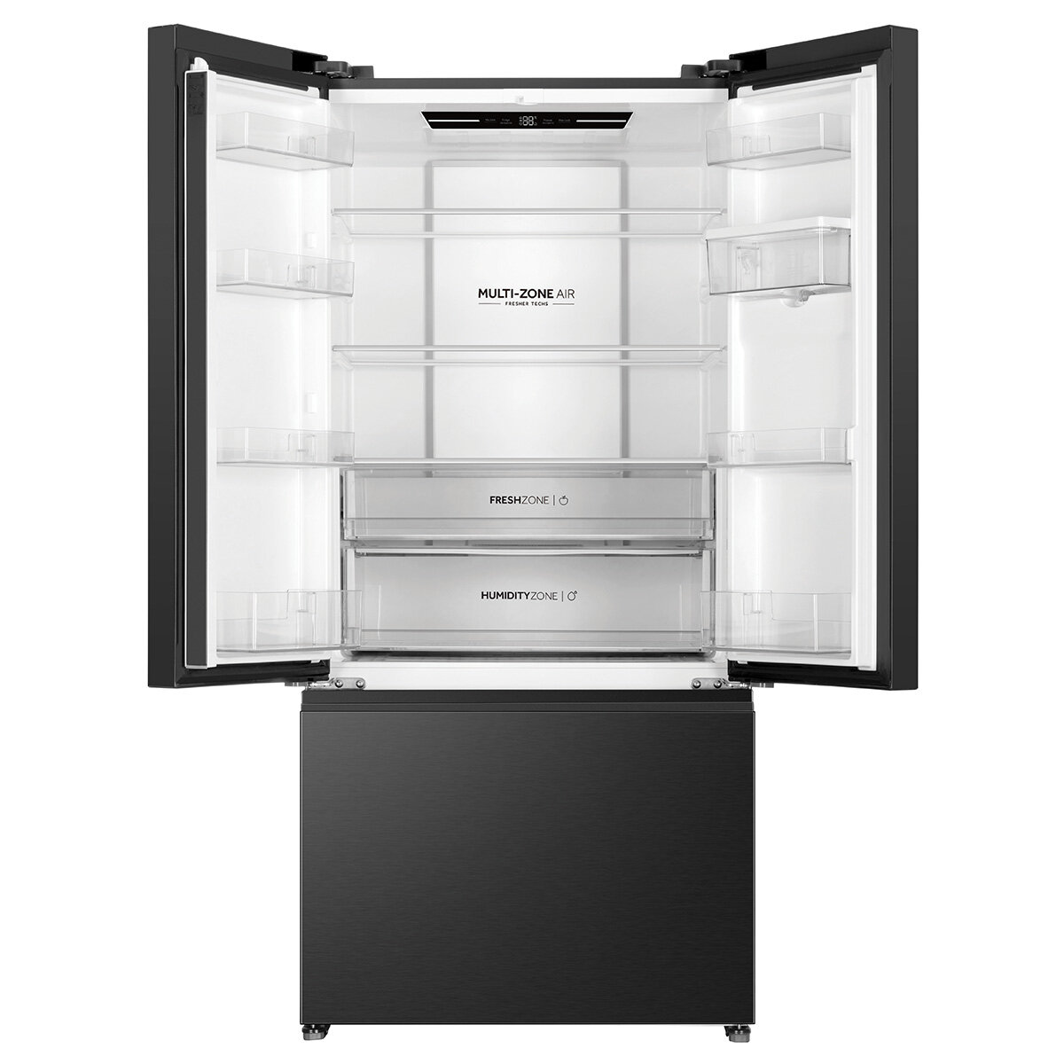 Haier 509L French Door Fridge with Non-Plumbed Water Dispenser Black HRF510FHC hero image