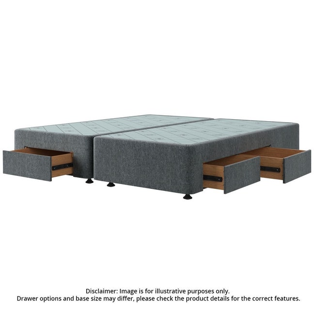 Queen Split Base Sealy Spacesaver Super Queen Split Bed Base No Drawer Charcoal SV-CHAR ...