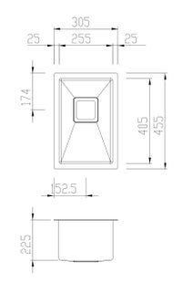 Oliveri PR1160U Professional Series 1/2 Bowl Undermount Sink hero image
