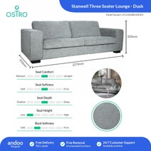 Ostro Stanwell Three Seater Lounge Dusk U1154A60BGXXDKX hero image