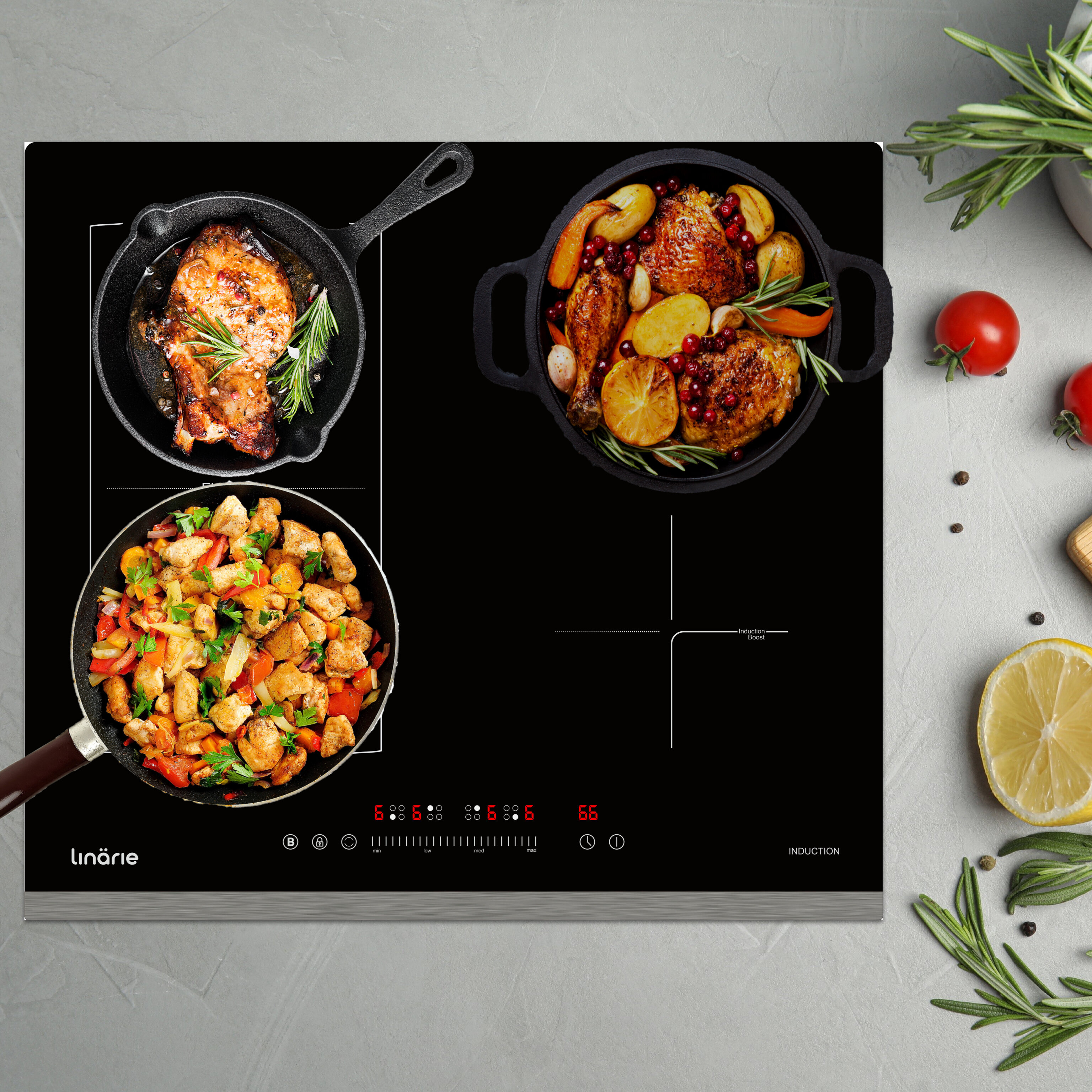 Linarie 60cm 4 Zone Induction Cooktop with Flex Zone LS60I1F2Z hero image