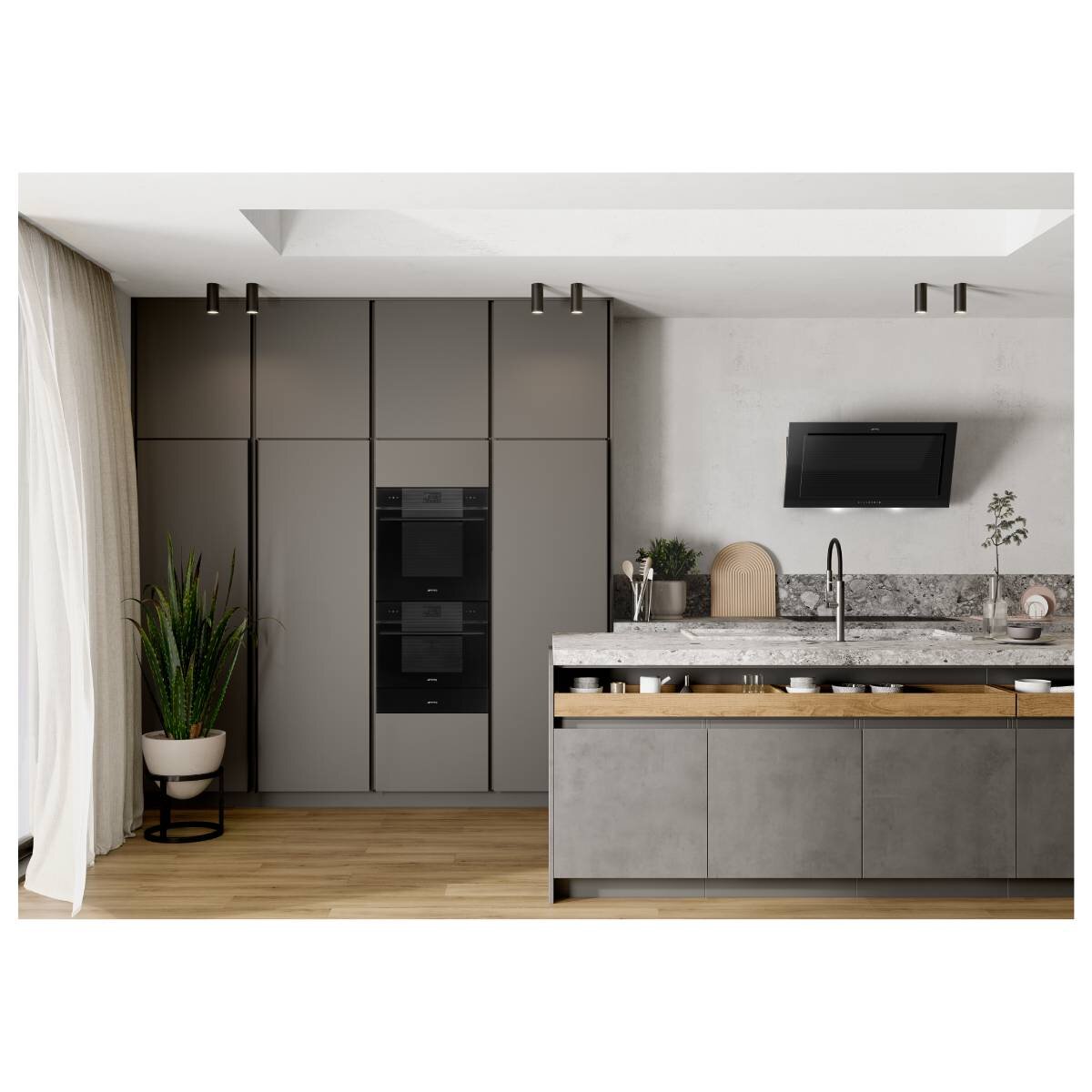 Smeg Linea 60cm Steam100 Oven - Midnight Black SO6102S3PB3 hero image