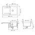 Abey WD100W Schock Wembley Single Bowl Sink with Drainer image NaN