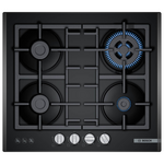 Bosch 60cm Series 4 Gas Cooktop Black Tempered Glass PNH6B6B91A hero image