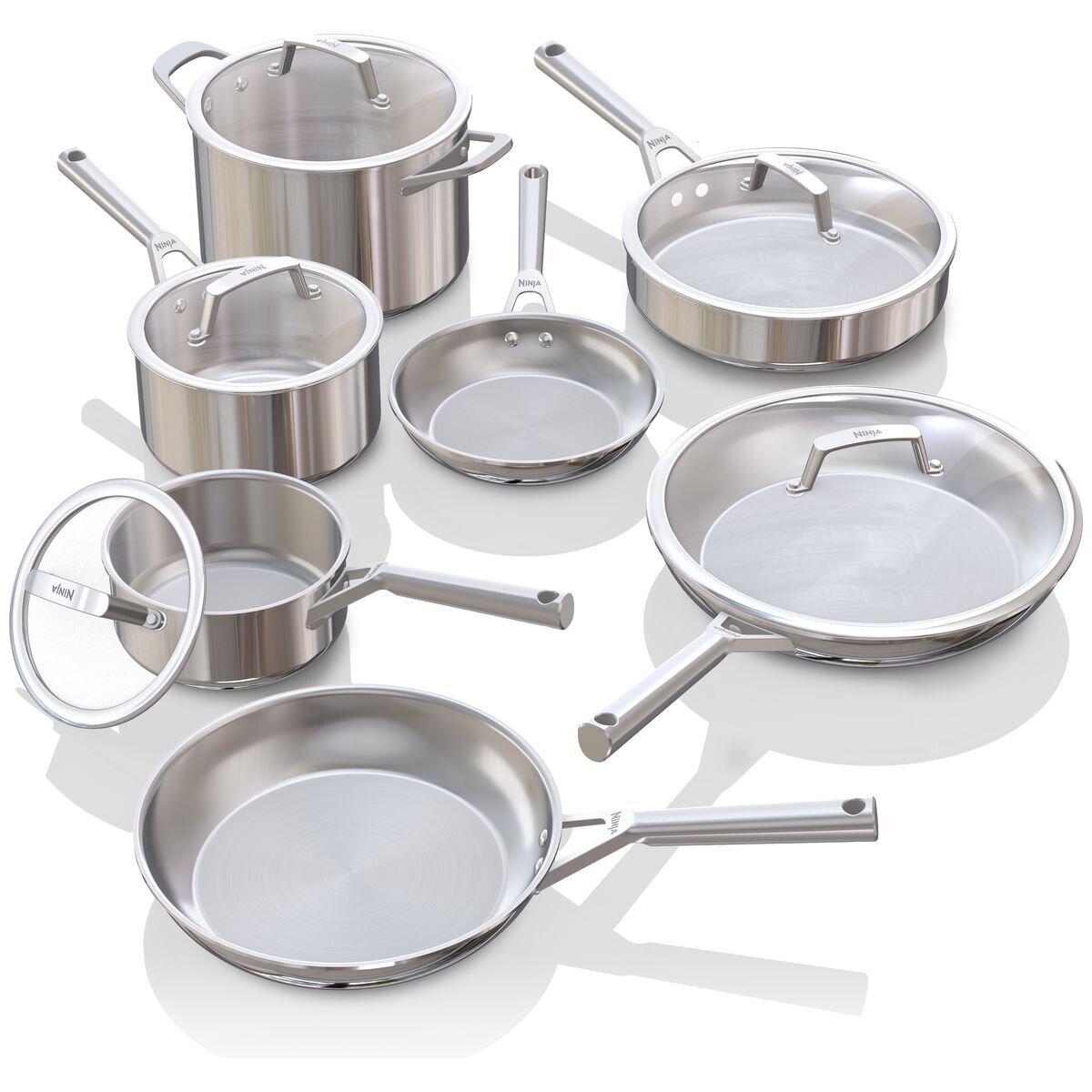 Ninja EverClad Commercial Grade Stainless Steel 7 Piece Cookware Set C99012 hero image