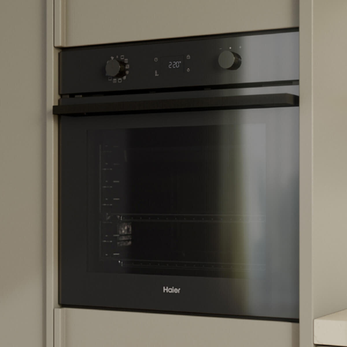 Haier 60cm 500 Series 12 Function Pyrolytic Built-in Oven with Air Fry Black HWO60S12EPB5 hero image
