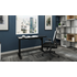 OLG Luxe Adjustable Glass Desk & Optic Chair Bundle 1200mm - Black - LXHDPKG_1_B image NaN