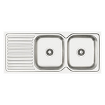 Abey EN200R Entry Double Bowl Left Hand Drainer Sink hero image