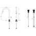 Abey Poco Gooseneck Pull Out Kitchen Mixer Tap Brushed Nickel 8K2-BN-LF image NaN