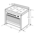 Scandium SCU900B 90cm Freestanding Dual Fuel Oven/Stove image NaN