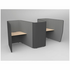 OLG Motion Zip Work Pod 3 User Charcoal with Solid Beech Worktop OG_MZIP3CLST_BE image NaN