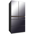 Hitachi 670L Multi Drawer French Door Refrigerator Crystal Mauve Grey Glass R-GW670TAXM image NaN