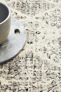 Rug Culture Century Small White & Charcoal Rug 150X150CM - CEN-999-GREY-150X150 hero image