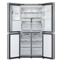 LG 506L French Door Fridge with Slim In-Door Ice and Water Dispenser Stainless Steel GF-L500PL hero image
