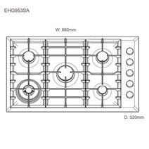 Electrolux EHG953SA 90cm Natural Gas Cooktop hero image