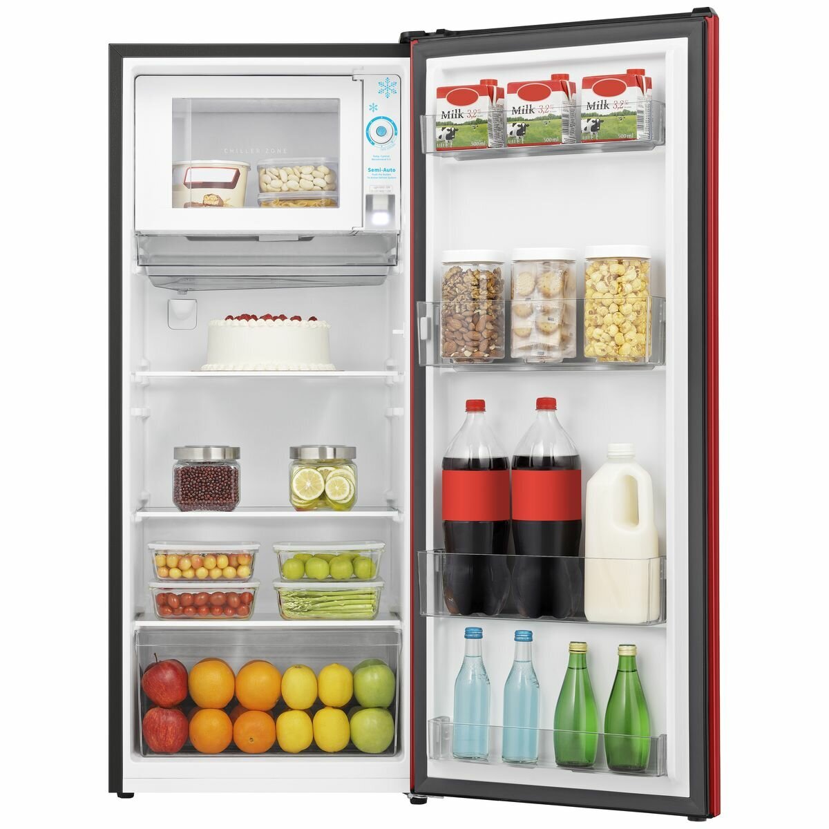 Hisense 179L Upright Fridge Red HRBF179R hero image