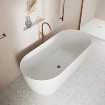 Fienza Nero 1780 Freestanding Stone Bath White ST12 hero image