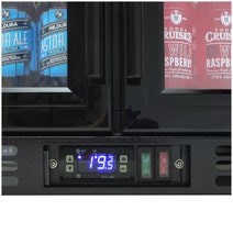 Rhino 208L Double Door Heated Glass Under Bench Beverage Centre Black SG2H-B-HD hero image