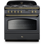 Falcon 90cm Classic FX Dual Fuel Freestanding Oven/Stove Slate and Brass CLA90FXDFSL-BR hero image