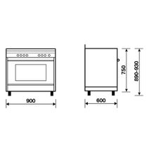 Glem GL965MVI 90cm Freestanding Natural Gas Oven/Stove hero image