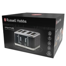 Russell Hobbs Structure 4 Slice Toaster Black RHT334BLK hero image