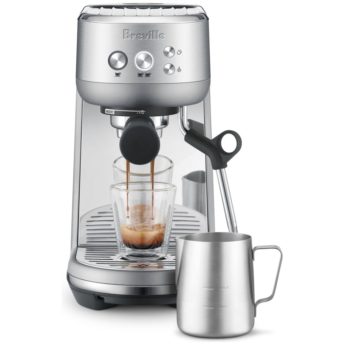 Breville The Bambino Manual Coffee Machine Brushed Stainless Steel