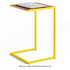 Reddie Suzy Teak Natural Top Yellow Metal Base Side Table CPTSZ45X40X65W1M4 image NaN