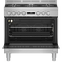 Beko 90cm Dual Fuel Stainless Steel Freestanding Oven BFC916GMX1 image NaN