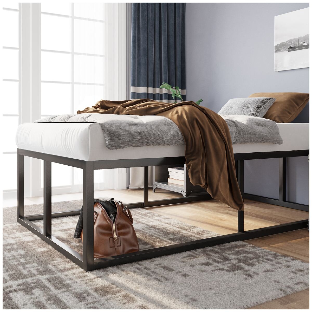 Zinus Queen 45cm Joseph Bed Frame Metal Bed Platform Base Black AU-MBBF-18Q hero image