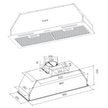 Schweigen 90cm Matte Black Undermount Rangehood with On-Board Motor NAUM-9B hero image