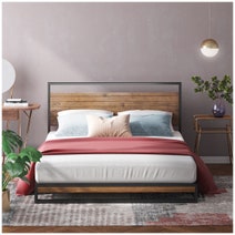 Zinus Ironline Metal & Wood Bed Frame Double AU-IRPBH-D hero image