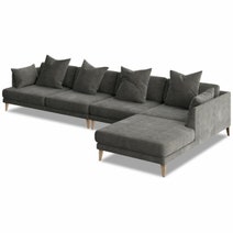 Kalona KYOTO Right Facing Extended Chaise Sofa Pewter WS-205-RCS-VILA-27 hero image
