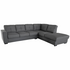 SILC Global Bari Five Seater Chaise Fabric Dark Grey 21001010 image NaN