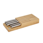 Joseph Joseph Elevate Steel Knives Bamboo Store 5-piece Knife Set with In-drawer Storage Tray 10563 hero image